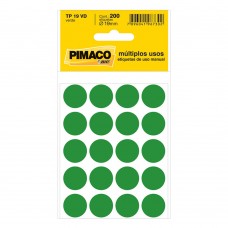 ETIQUETA PIMACO TP19 200 ETIQUETAS VERDE