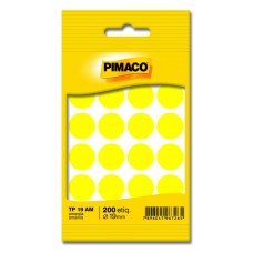 ETIQUETA PIMACO TP19 200 ETIQUETAS AMARELA