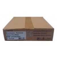ENVELOPE PLASTICO 0,10MM C/ 600 OF - 4 FUROS