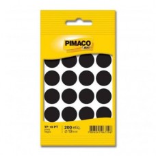 ETIQUETA PIMACO TP19 200 ETIQUETAS PRETA