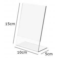 DISPLAY EM L PARA BALCAO 10X15 A6 ACRILICO