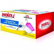 CHAVEIROS CX C/25 CORES SORTIDAS - WALEU