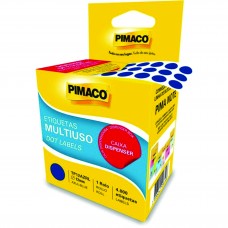 ETIQUETA REDONDA TP 12 AZUL ROLO C/ 4000 ETIQUETAS - PIMACO