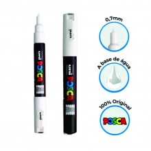 MARCADOR POSCA 0,7MM PC-1M BRANCA - UNI-BALL