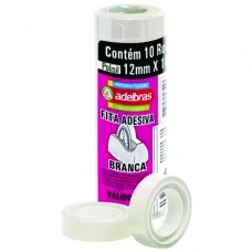 FITA ADESIVA 12X10 BRANCA - ADELBRAS