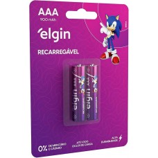 PILHA AAA C/2 RECARREGAVEL ELGIN