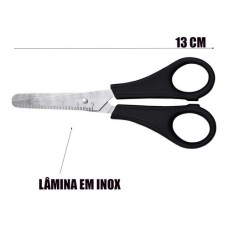 TESOURA ESCOLAR PONTA REDONDA PRETA