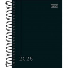 AGENDA 2026 PEPPER PRETA ESPIRAL 160FLS 117MMX164MM - TILIBRA