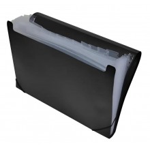 PASTA SANFONADA A4 C/ 12 DIV PRETO