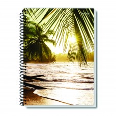 CADERNO 1/4 CAPA FLEXIVEL 48FLS - PAUTA BRANCA