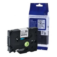 FITA ROTULADOR BROTHER 12MM PRETO SOBRE BRANCO TZ 231- COMPATIVEL