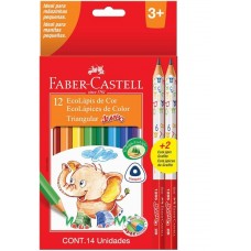 LAPIS DE COR JUMBO 12 CORES FABER CASTELL