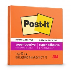 BLOCO ADESIVO 76X76 90FLS 654 LARANJA 3M