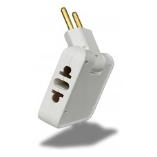 ADAPTADOR TOMADA UNIVERSAL ARTICULADO BRANCO