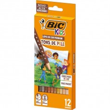 LAPIS DE COR SEXTAVADO BIC KIDS TONS DE PELE 12 CORES - BIC