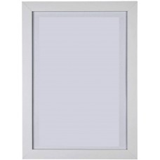 MOLDURA A4 MADEIRA E VIDRO - BRANCO